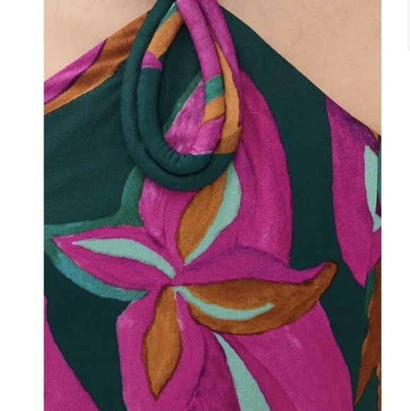 PatBO Aljezur Vibrant High Low Halter Dress Sz.0 NWT - Picture 9 of 17